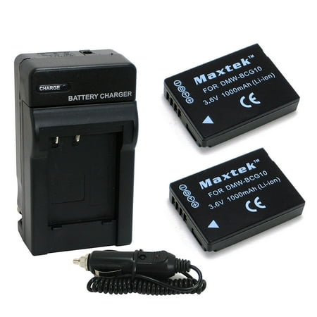 Pack Two Maxtek Li Ion Rechargeable Battery And One Pocket Pack Two Maxtek Li Ion Rechargeable Battery And One Pocket Charger With Car Adapter For Panasonic Dmw Bcg10 Bcg10e Bcg1