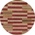 thumbnail image 1 of Ahgly Company Tapis Rond Abstrait Rouge pour Intérieur, 4 Pieds Rond, 1 of 6