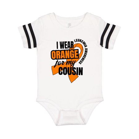 

Inktastic I Wear Orange For My Cousin Leukemia Awareness Gift Baby Boy or Baby Girl Bodysuit