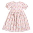 thumbnail image 2 of Antinious Girls Floral Print Ruffle Sleeve A-Line Casual Versatile Wear Dress, 2 of 5