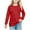 Red, variant on 5-14 Years Girls' Tops Shirts Solid Loose Tunic Tops Round Neck Long Sleeved Top Children's Pullover Shirt