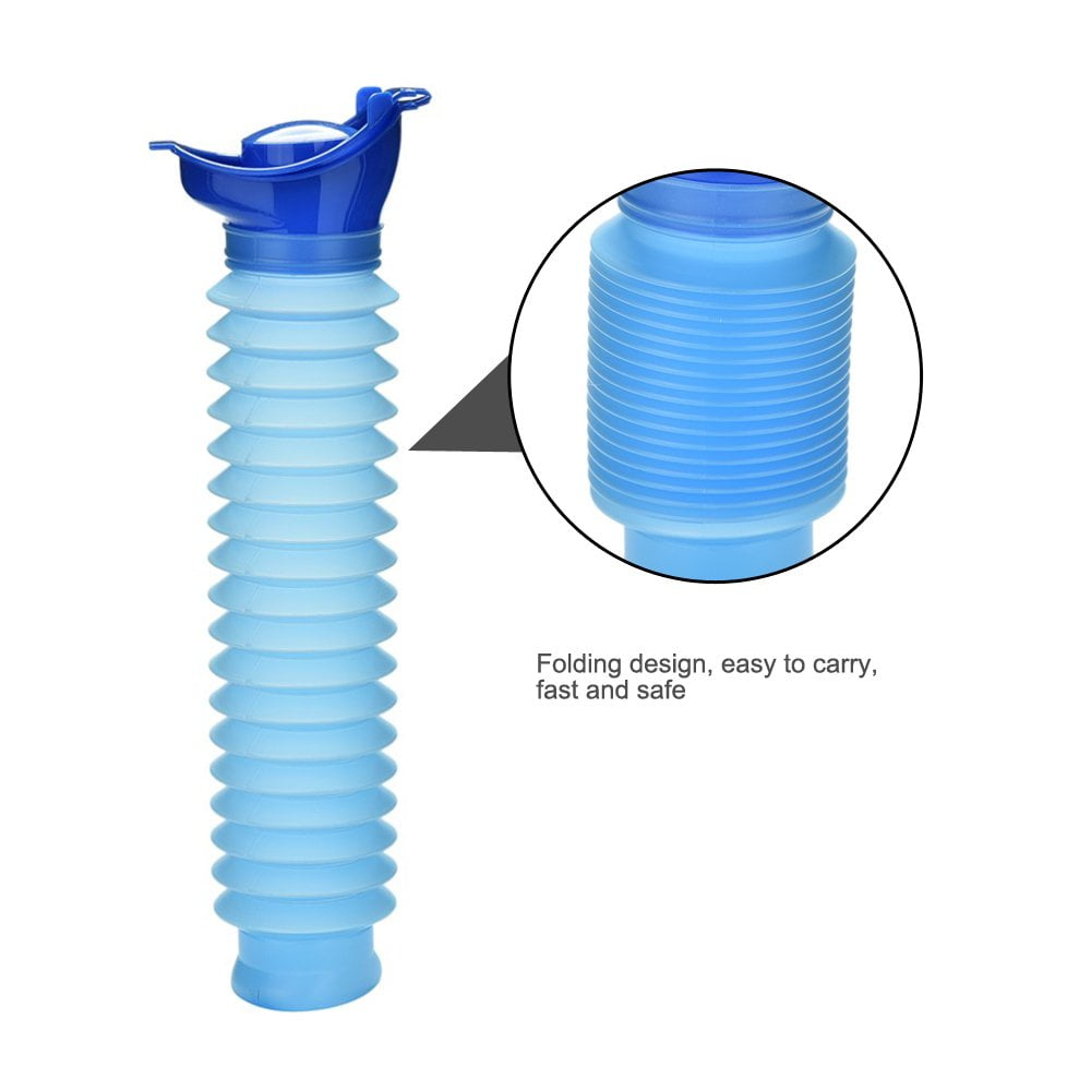 Portable Toilet Bottle Outdoor Travel Camping Stand Urinal Pee Shrinkable Personal Mobile Toilet Potty Pee Bottle for Kids Adult 750 ML