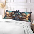thumbnail image 5 of Pilot Sloth Body Pillow Cover with Zipper, Soft and Cozy Fuzzy Fleece Body Pillow Case Cover 21 x 54 in, Plush Long Body Pillow Pillowcase for Fall and Winter Home Decor Gifts, 5 of 6