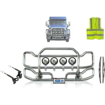 Freightliner Cascadia 2008-2017 Grille Deer Moose Brush Bumper Guard - Chrome (Aftermarket)