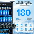 thumbnail image 5 of Auseo 150-Can Beverage Refrigerator Cooler, Glass Door with Handle, for Bar/Office/Home/Restaurant, 5 of 7