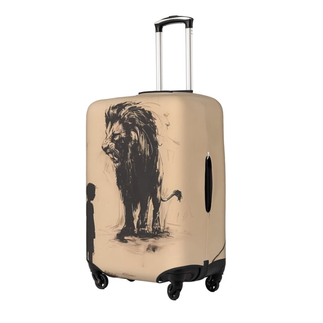 Fotbe Child And Lion Sketch Funda Protectora para Equipaje, Antirrayones y Resistente a la Suciedad, Compatible con Maletas de 18 a 32 Pulgadas-Large