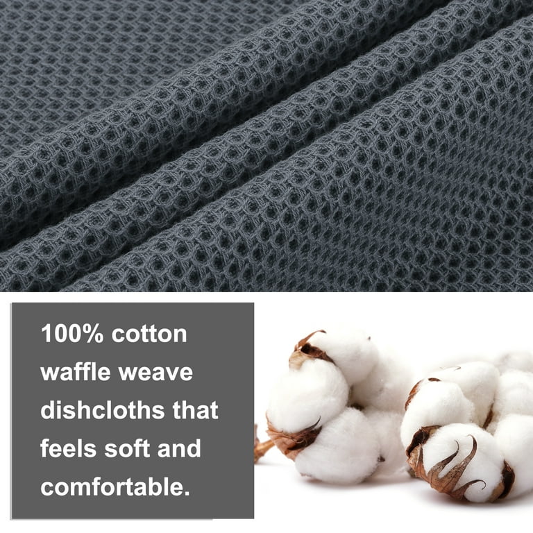 100% Cotton Solid and Striped Waffle Weave Set of 16 Dish Wash Clothes for  Kitchen 520143QES - The Home Depot