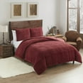 thumbnail image 2 of Sweet Home Collection Mika Faux Fur Animal Comforter Set - Queen Burgundy, 2 of 5