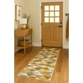 thumbnail image 3 of Rug Branch Solvi 2' x 13' (2'3" x 13')  Yellow/Beige Geometric Indoor Runner Rug, Contemporary, Medium Pile, Stain-Resistant Hallway Carpet - Entryway, Mudroom, Bedroom, and Kitchen, 3 of 8