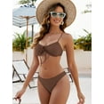thumbnail image 3 of Women High Cut Bikini Sets String Sexy Swimsuit Two Piece Underwire Bathing Suit Brazilian Cheeky Cut Out Cute Swimwear, 3 of 8