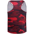 thumbnail image 2 of Zaldita Men's Workout Tank Top Sleeveless Camouflage Quick Dry Swim Vest Athletic Gym Running Muscle Red L, 2 of 5
