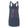 thumbnail image 2 of Wild Bobby, No One Fights Alone First Responder Dispatcher EMS Corrections Police Fire Military Unity, Pop Culture, Women Tri-Blend Racerback Tank Top, Vintage Navy, Medium, 2 of 4