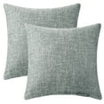 thumbnail image 2 of REGALWOVEN Linen Farmhouse Decorative Throw Pillow Covers Rustic Square Cushion Covers Set of 2 for Home Sofa Couch Dark Gray 20" x 20", 2 of 6