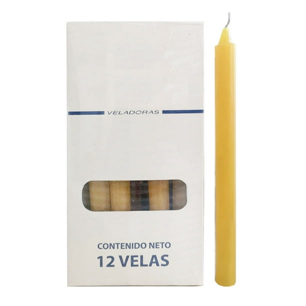 Velas Largas Parafina de 26cm Caja Con 12 piezas