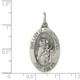 thumbnail image 2 of Sterling Silver Antiqued Our Lady of Mount Carmel Medal, 2 of 2