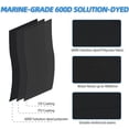 thumbnail image 5 of Zenicham 4 Bow Marine Grade Fade and Crack Resistant Bimini Top Replacement Cover, Heavy-Duty Waterproof and UV-proof Sun Shade Boat Canopy,Easy Install Zipper Sleeves Boat Awning/Without Frame,Black, 5 of 7