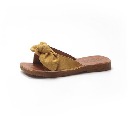

Hawee Women Girls Summer Flat Slide Sandals Flip Flop Medium Bowknot