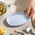 thumbnail image 5 of Oval Shaped Serving Dinner Plate with Inner Groove for Daily Home Meals and Snack Serving, 5 of 5
