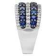 thumbnail image 4 of 3 Carat TGW Created Blue and White Sapphire Women's "Cyan Gem" Anniversary Band in Sterling Silver, 4 of 5