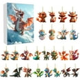 thumbnail image 1 of Countdown Sets Kit de Calendrier d'Ornements 2D pour Affichage Intérieur Extérieur avec 24 Objets de Collection en Acrylique Mignons et Décorations Significatives Countdown, 1 of 8