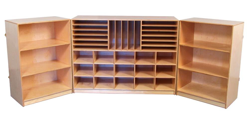 Multi Section Tri Fold Storage Cabinet Mainstream Walmart Com Walmart Com