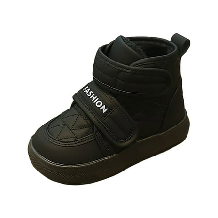

Splozh Toddler Boots Boys Girls Winter Boots Waterproof Fleece Kids Snow Boots Booties Warm Walking Shoes Black 11