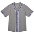 thumbnail image 1 of Camiseta de béisbol Repawu Kids Button Down Hip Hop 4 años, gris, 1 of 6