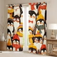thumbnail image 2 of Manfei Cartoon Animal Lover Black Out Curtains, Winter Antarctic Penguin Curtains Pack of 2 (42x63 Each), Kawaii Wildlife Bedroom Curtains, Curtains Blackout Room Decor, 2 of 6