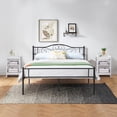 thumbnail image 1 of VECELO 3-Piece Bedroom Sets Metal Bed Frame and 2 Nightstand, 1 of 7