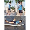 thumbnail image 3 of Traje de baño de 3 piezas para niños pequeños, camiseta de natación, pantalones cortos de natación, gorro de natación, 3 of 5