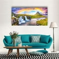 thumbnail image 6 of HFDF Beach Canvas Wall Art for Living Room, PIY Blue Sea with Colorful Chairs Picture Prints Decor, Relax Leisure Time Decorations Waterproof, Bracket Mounted Ready Hanging, Large) 24x20inch Framed, 6 of 6