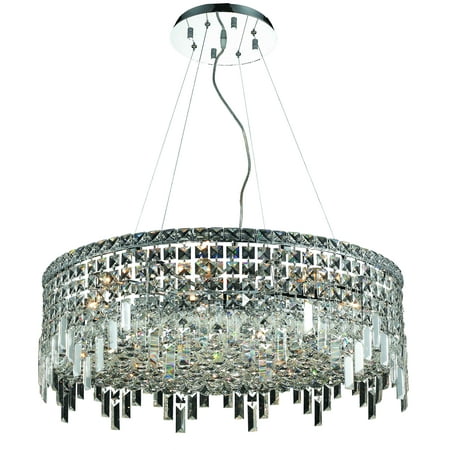 

2031 Maxime Collection Hanging Fixture D28in H7.5in Lt:12 Chrome Finish (Royal Cut Crystals)