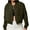 Army Green-1, variant on Women's Fashion Cropped Jacket with Pocket Solid Color Long Sleeve Button Fall Jackets for Women 2025 Casual Women's Outerwear Brown XL