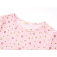 thumbnail image 2 of Cooltree Crewneck T-Shirt for Girls - Pink Ditsy Floral Soft Pointelle Long Sleeve Pullover Stylish Tops Size 8, 2 of 7