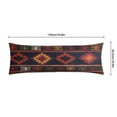 thumbnail image 6 of Boho Long Body Pillow Cover – Soft & Breathable Ethnic Fabric, Hidden Zipper, 20"x54", Stylish Abstract Tribal Print – Gift for Side Sleepers, Pregnancy, Home Decor, 6 of 7
