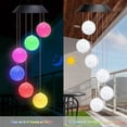 thumbnail image 3 of Campana de viento LED solar para exteriores, ideal para decorar el jardín, resistente al agua, con luces LED que cambian de color para porches, fiestas, balcones, patios, casas y fiestas., 3 of 5
