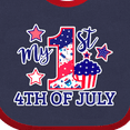thumbnail image 4 of Inktastic My 1st 4th of July with Stars and Cupcake Boys or Girls Baby Bib, 4 of 4