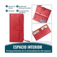 thumbnail image 3 of Cartera Larga de Cuero LAB.G Mujer con Cremallera a Cuadros, 3 of 4