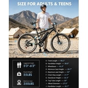 Qlife Racer 27.5 Electric Bicycle for Adults, Full Suspension 21-Speed Mountain Ebike with 500W Brushless Motor, 48V 10.4AH Removable Battery 55 Miles Black