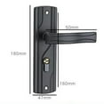 thumbnail image 3 of JUNWELL Door Handle Lock Keys Door Lock Set Bedroom Set Black Big Knob Manganese Steel, 3 of 7