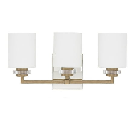 Austin Allen Company Transitional 3 Light Brushed Gold Bath Vanity Austin Allen Company Transitional 3 Light Brushed Gold Bath Vanity