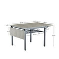 thumbnail image 3 of Tzou Expandable Folding Dining Table - Space-Saving Grey Drop Leaf Design w/Adjustable Feet, 63.2" to 39.8" Size, 330lb Capacity, 3 of 9
