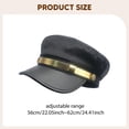 thumbnail image 6 of Segolike Newsboy Hat Adjustable 56-62cm Classic Pageboy Cap Travel Fashion for Adults Gold Strap, 6 of 6