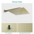 thumbnail image 6 of Logmey 10" Wall Mounted Pressure Balancing Dual Shower Rain Shower System with Rough-in Valve and Trim Kit, Gold Stainless Steel Shower Head, 6 of 9