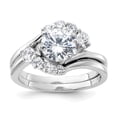 thumbnail image 4 of 925 Sterling Silver 2-piece Cubic Zirconia Wedding Ring Size 8, 4 of 6