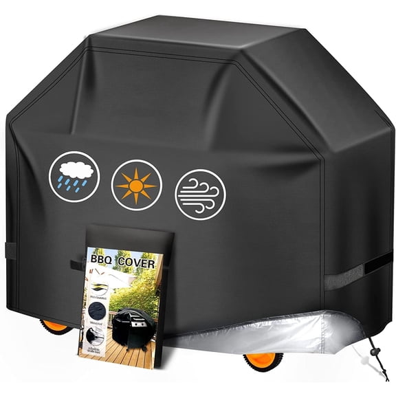 Grill Cover, 55 inch BBQ Gas Grill Cover for Outdoor Grill, Charbroil Grill Cover Barbecue Waterproof, Anti-UV for Weber Char-Broil Monument, Dyna-glo Nexgrill Spun Polyester