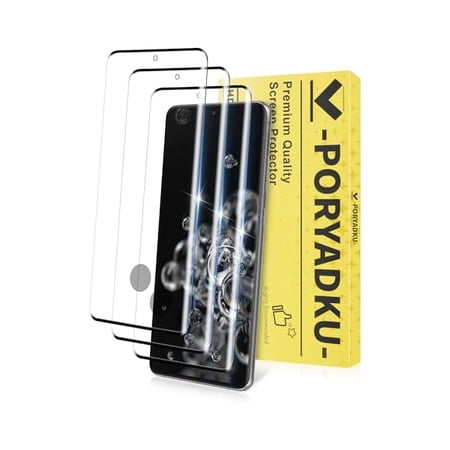 can 3 Pack for Samsung Galaxy S20 Ultra Screen Protector, 9H Tempered Glass Full Coverage, Case Friendly, HD Clear, Anti-Scratch, Fingerprint Compatible, Bubble-Free for S20 Ultra 5G 6.9”