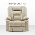thumbnail image 2 of MCombo Large-Wide Power Lift Recliner Chair with Massage and Heat for Big and Tall Elderly People, Faux Leather R7541 (Beige, Large-Wide), 2 of 9