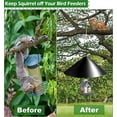 thumbnail image 2 of 19 Inch PP Squirrel Proof Baffle for Protecting Outside Pole Bird Feeders and Bird Houses, Hang Mount Raccoon and Squirrel Guard Stopper for Shepherd Hooks - Black, 2 Pack, 2 of 8