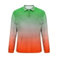 thumbnail image 5 of ZCFZJW Mens Long Sleeve Polo Shirts Casual 1/4 Zipper Tie Dye Gradient Printed Athletic Golf Tennis T-Shirt Tops Lapel Collar V Neck Graphic Tees Shirt Multicolor XXXXL, 5 of 5